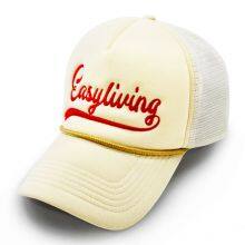 OEM Caps Factory Custom High Quality 5 Panels Trucker Caps Rope Colorful Foam Trucker Hats Embroidery Printed Logo thumbnail-5