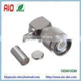 TNC Male Right Angle Connector for RG58 RG141 LMR-195 thumbnail-1