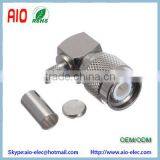 TNC Male Right Angle Connector for RG58 RG141 LMR-195