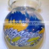 Glass Jar with colorful inside design