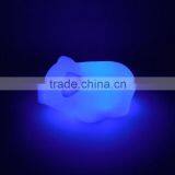 Room Decoration Happy Plastic Pig Shape 7 Color Changing Mini Light With 3 Button Cell thumbnail-1