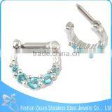 Hot Designs White Zircon Body Jewelry Nose Septum Piercing thumbnail-4