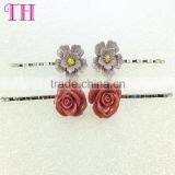 Kid Hair Accessory Resin Sea Gull Shape Handmade Hair Clip Metal u Shaped Hair Pin for Girls thumbnail-4