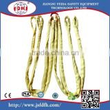 CE certificated polyester material factory price woven endless round sling for lifting