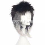 Suncos Bungo Stray Dogs Ryunosuke Akutagawa Black White Short Cosplay Wig Anime Hair Heat Resistance Fibre thumbnail-2