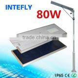 High Efficient CE&RoHS IP65 80w Solar LED Street Light Without Pole thumbnail-6