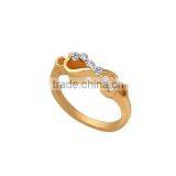 Bowknot Pattern Design Style 14K Rose Gold Ring For Women