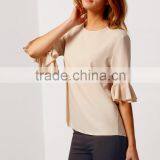 Bulk Buy Clothing 2016 Plain Layering Long Sleeve Loose Fashion Woman Blouse thumbnail-1