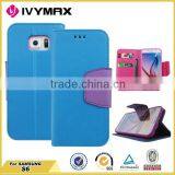 IVYMAX Book Style Stand Wallet Leather Flip Cover Phone Case for Samsung Galaxy S6 thumbnail-3