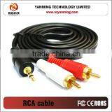 High quality DC to 2RCA Cable/3.5mm to rca cable