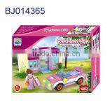 Lovely girls pink 3d block toy/ princess diy house toy