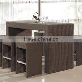 Outdoor Furniutre Bar Set ,PE-rattan With Aluminum Frame