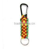 Hot Mix-color 550 Paracord Survival Keychain Carbiner Service Vietnam Paracord Keychain Ring