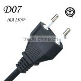 italy power cord plug ac 2 prong power cord