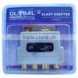 Scart Adapter Scart Converter 21P Scart to 3RCA Svideo