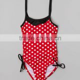 Hot Summer Children Cute Shiny Kids Swimming Suit for Beach Wear Bikini with Black Bowknot one Piece Baby Girl Kids Swimsuit