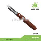 Cook's Partner Stainless Steel Peeler Wooden Handle Potato Peeler