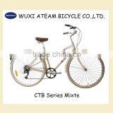 2015 Women Beige 700C Vintage 9 Speed City Bike thumbnail-1