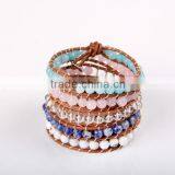 Five Laps the Latest Popular A Turquoise of Agate Powder Natural Stone Bracelet Women thumbnail-2
