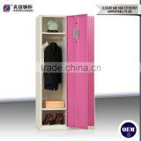 2 Vertical Door Pink Clothing Steel Locker Hot Sale Steel Locker With Mirror Key Lock Wardrobe Cabinet thumbnail-4