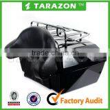 High Performance Motorcycle Storage Trunk Tail Box 4" Wrap Around Backrest W/rack for Cross Bones thumbnail-1