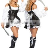 Somali pirates Womens Leather Vest with classic stage loaded clothing eport game Halloween uniform temptation