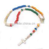 Rosary,catholic Wooden Mixed Colours Rosary, 2014 Cheap Religious Necklace thumbnail-3