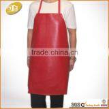 Red Waterproof Short Vinyl Bib Apron thumbnail-1