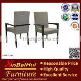 Modern Metal Imitated Wood Armmest PU Chair thumbnail-1