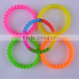 Newest hallow out chunky colorful silicone chain bracelet
