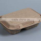 Biodegradable Sugarcane Bagasse 1000ml Food Container 9x6 Inch thumbnail-3
