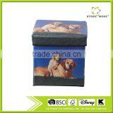 Dog Design, Home Decorative Square Ottoman, Footstool thumbnail-2