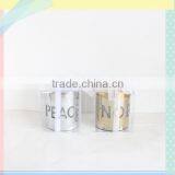 Round Glass Candle Holders With Spray thumbnail-3