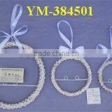 White Wicker Wreath Decoration,for Business Card Holder. thumbnail-1