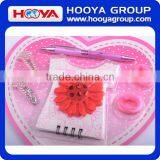 ST32049 Heart Shaped Notebook With Hair Clip Hair Band The Most Popular Among Students Notebook With Elastic Strap thumbnail-2