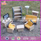 2017 New Design Children Pretend Play Wooden Dollhouse Furniture Sets W06B055 thumbnail-1
