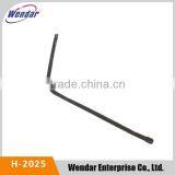 Sturdy Black Powder Coated Metal Steel Pipe Hook Wall Hook thumbnail-1