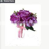 New Arrival Flower Home Decoration Real Touch 7 Flowers Purple Dendrobium thumbnail-3