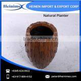 Acasia Wood and Fiber Glass Made Planters at Reasonable Price thumbnail-1