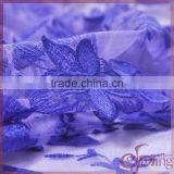 2016 New Arrival High Quality Applique 3D Violet Floral Lace Embroidery Design thumbnail-3