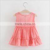 2017 Latest Wholesale Baby Clothes Cheap Children's Boutique Sleeveless Summer V Neck 3 Year Old Girl Dress Girl Fancy Frocks thumbnail-5