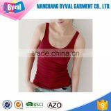 Modal Cotton Girls Yogo Tank Top u Neck Base Shirts Gym Vest Athletic Singlets Wholesale thumbnail-2
