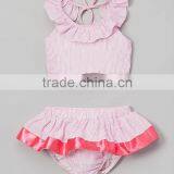 Balloon Pattern Baby Swimwear Cotton Bikini Ruffle Bloomer Summer Beach Wear thumbnail-3