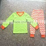 2017 Hot Sale in Any Season Colorful Striped Latest Style Wholesale Sleep Clothes Knits Girls Kids Cotton Childrens Pajamas thumbnail-1