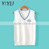 Hot Sale Women White Cotton Japanese School Uniform Sweater Vests thumbnail-2