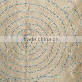 Kantha Decorative Euro Sham, Beige Kantha Euro Sham, Kantha Shams, Rajasthani Jaipur Kantha Pillow Cover, Kantha Floor Pillow thumbnail-4