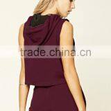 Fashion Sleeveless Tops Outwear Sweatshirt Women Slim Fit Hoodie thumbnail-2