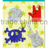 Felt Iron on Patches Heat Transfer Rock Skull Guitar Fashion Accessories