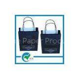 Printed Logo Paper Carrier Bags Printed With Twisted PET Window Black Matt Paper thumbnail-1