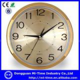 2014 simple round silent sweeping metal wall clock china supplier